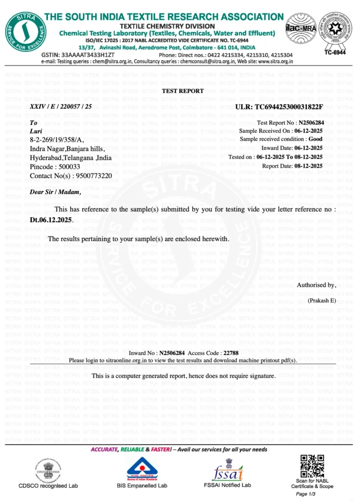 Luri fabric-quality-lab-reports
