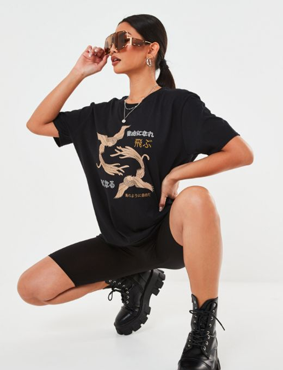 Supima Cotton Oversized T-Shirt Drop Shoulder Graphic Tee India