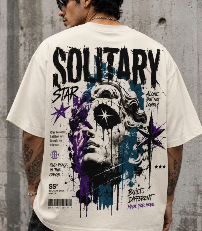 LURI-Supima-Cotton-Unisex-Oversized-TShirt-Solitary-Star-Model-Male-Back-Graphicjpeg